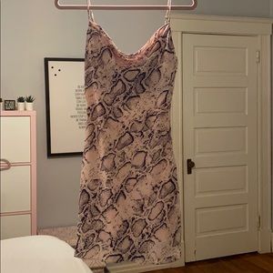 cotton candy la snake skin pink and blue dress M